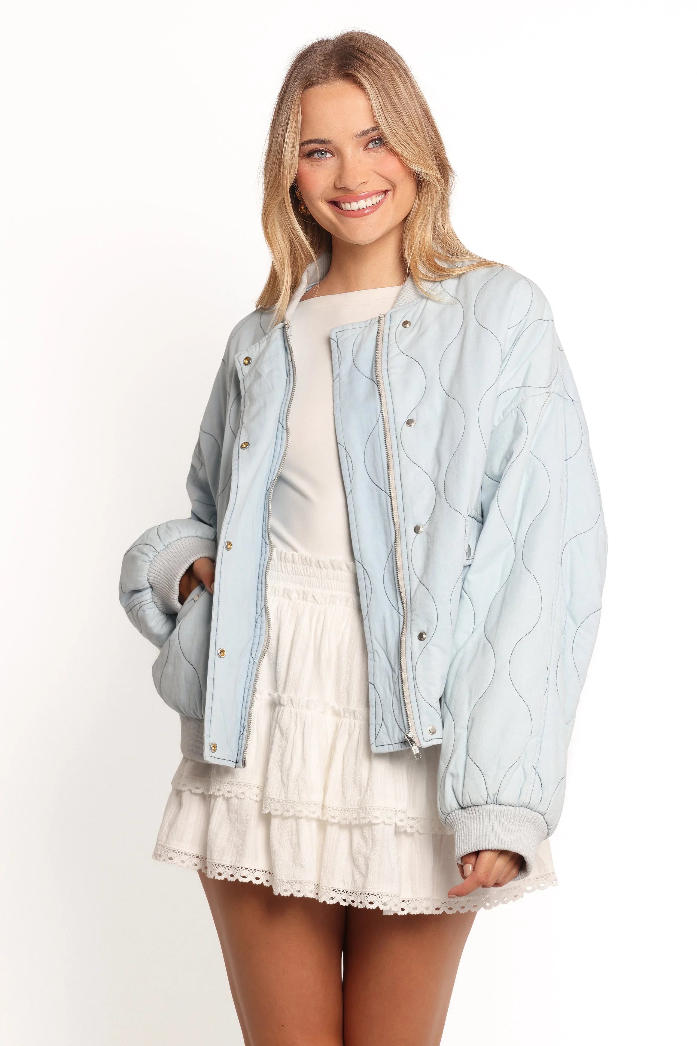 Keah Quilted Jacket Blue