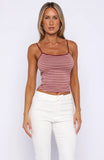 Just Let It Go Singlet Pink Stripe