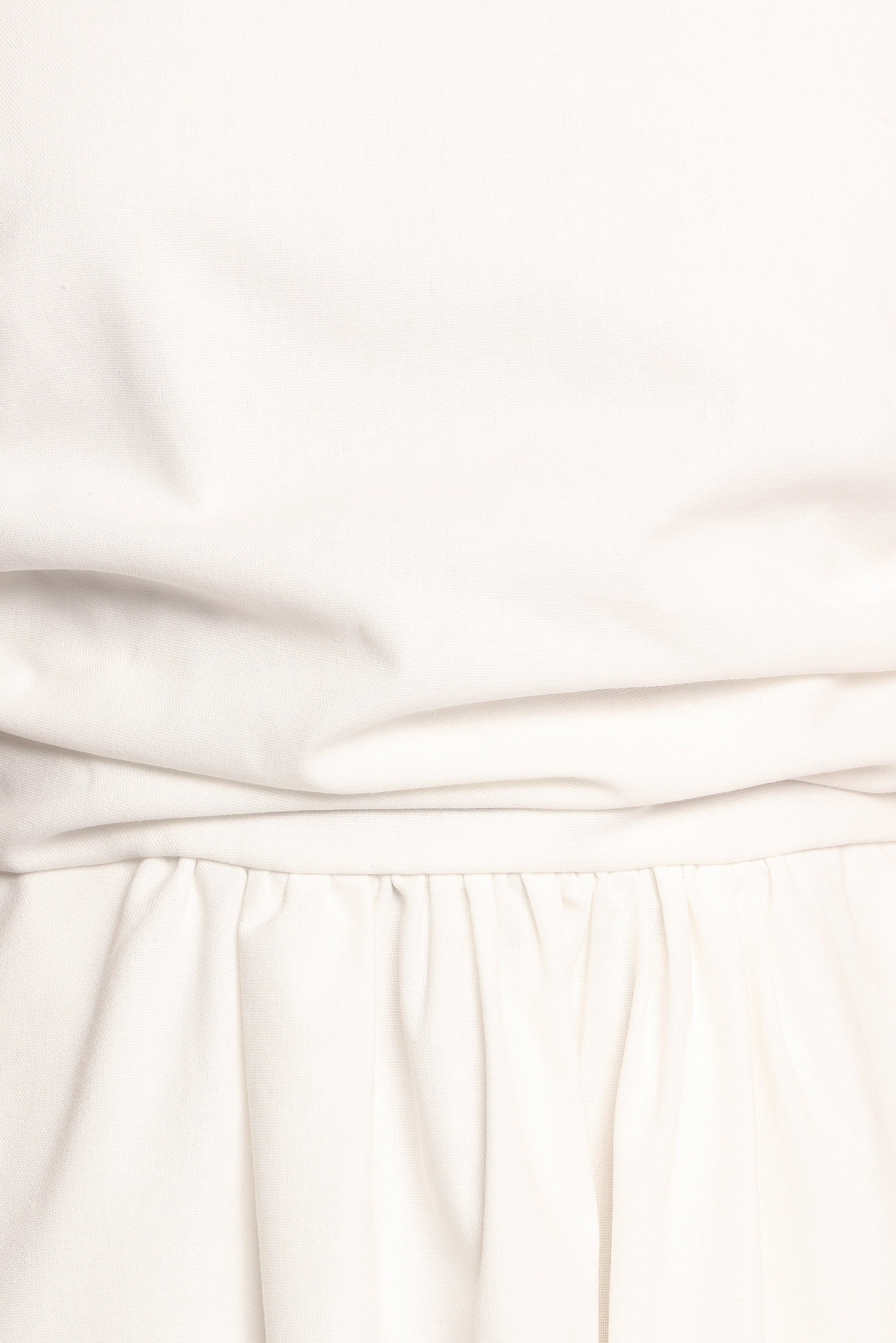 Clo Puff Sleeve Midi Dress White