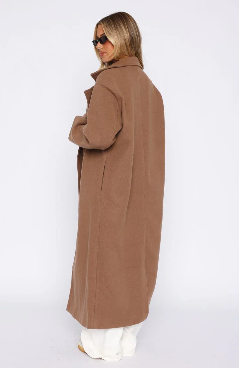 Modern Edge Oversized Coat Caramel