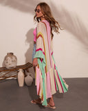 Summer Treat Knit Color Block Duster Kimono