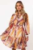Quinn Long Sleeve Mini Dress Warm Multi
