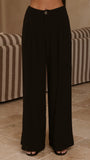 Leela One Shoulder Top and Pants Set Black