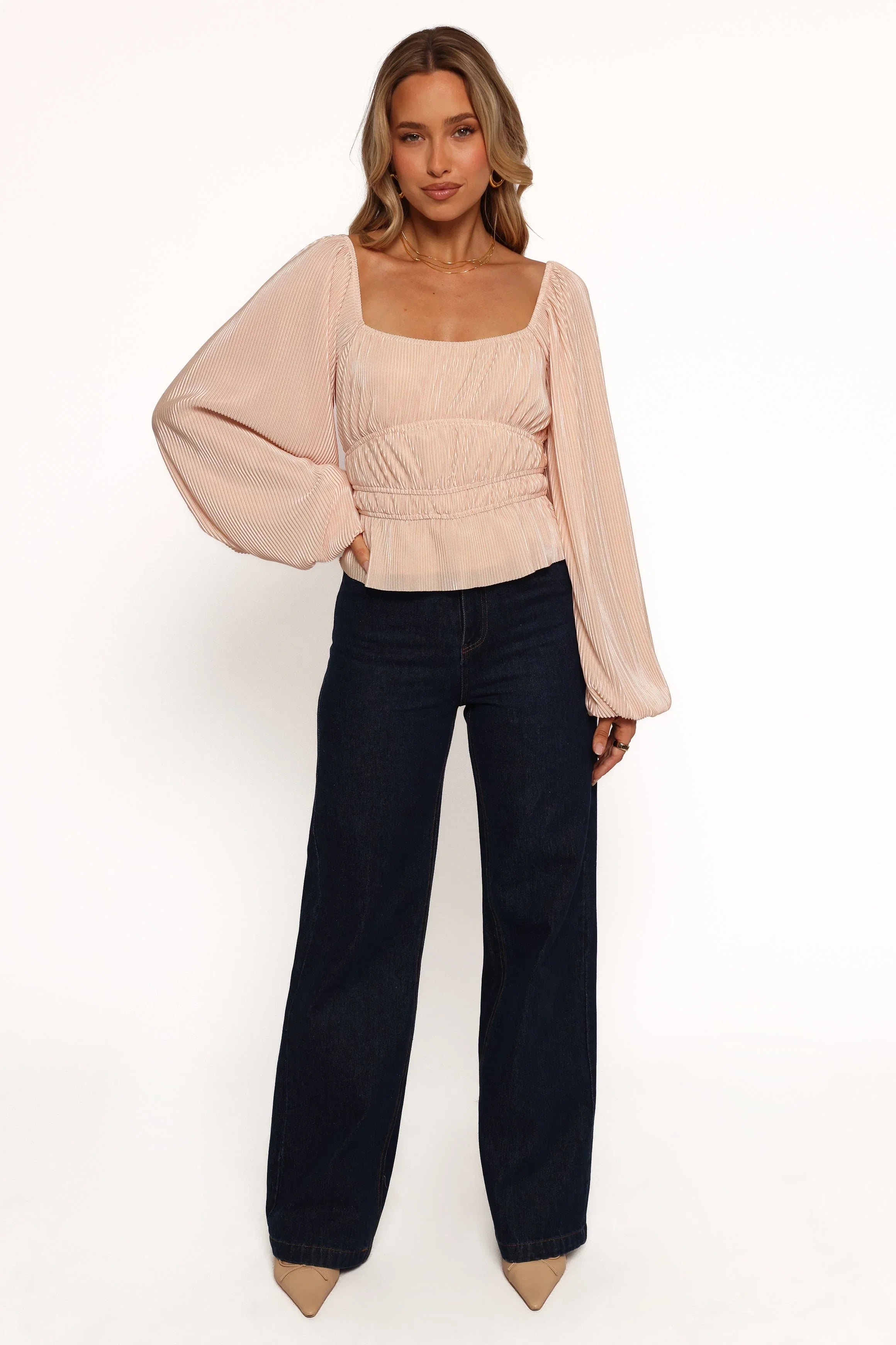 Ceppia Plisse Top Light Peach