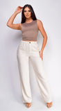 Cora Linen Pants Beige