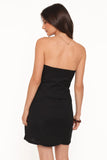 Karmen Wrap Mini Dress Black