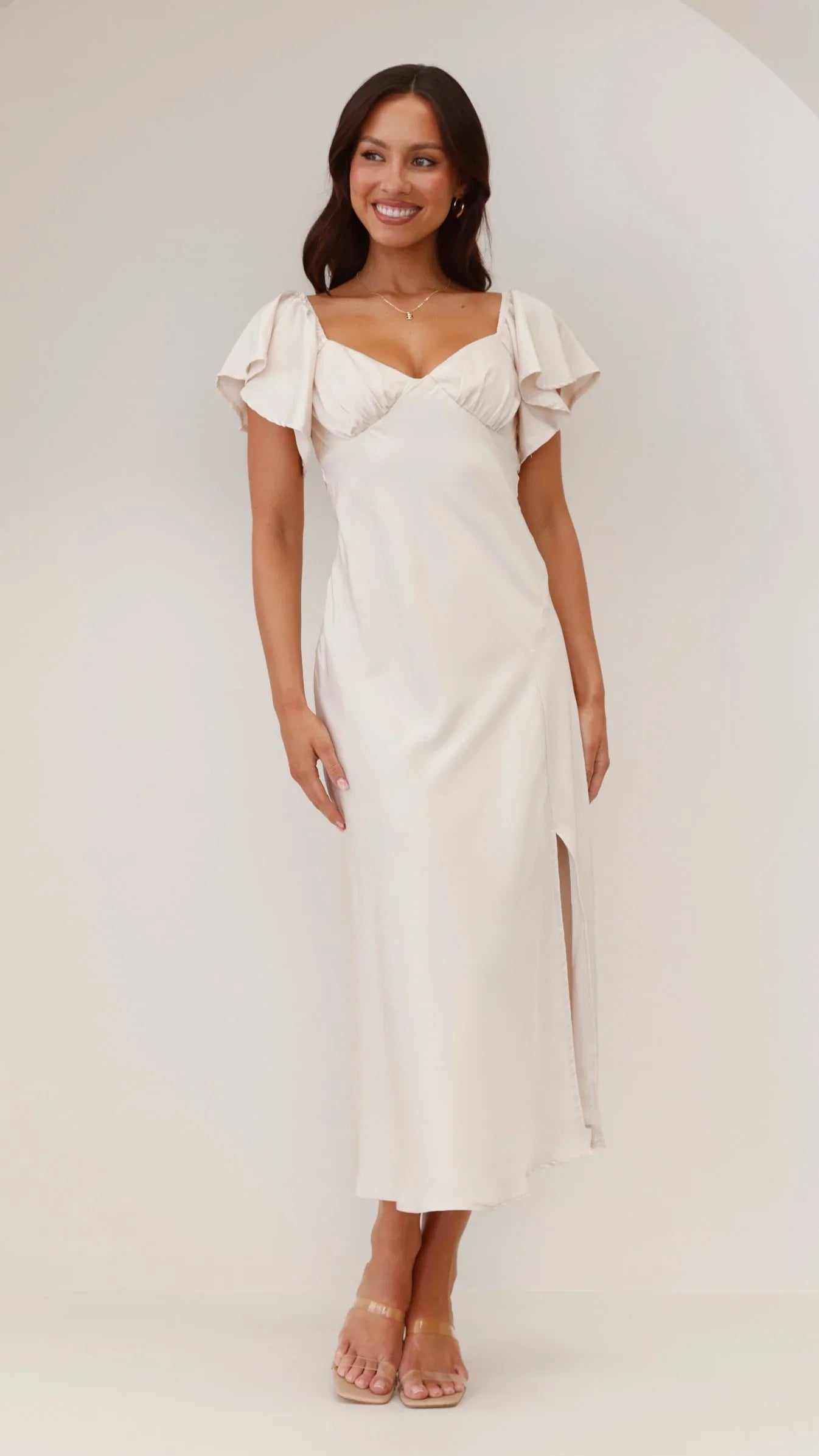 Louisa Midi Dress Ivory