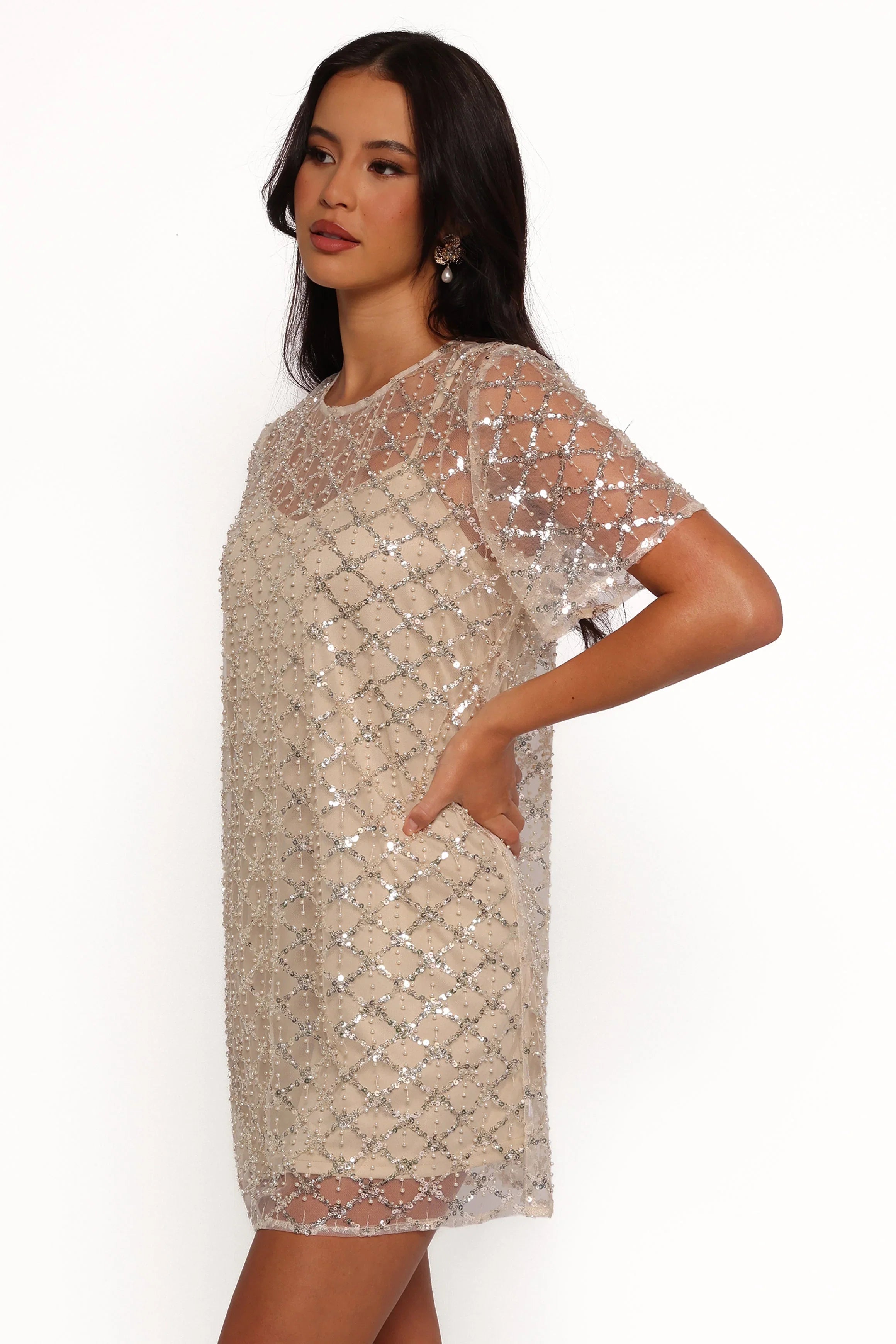 Silvie Mini Dress Light Taupe