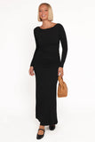 Warren Long Sleeve Maxi Dress Black