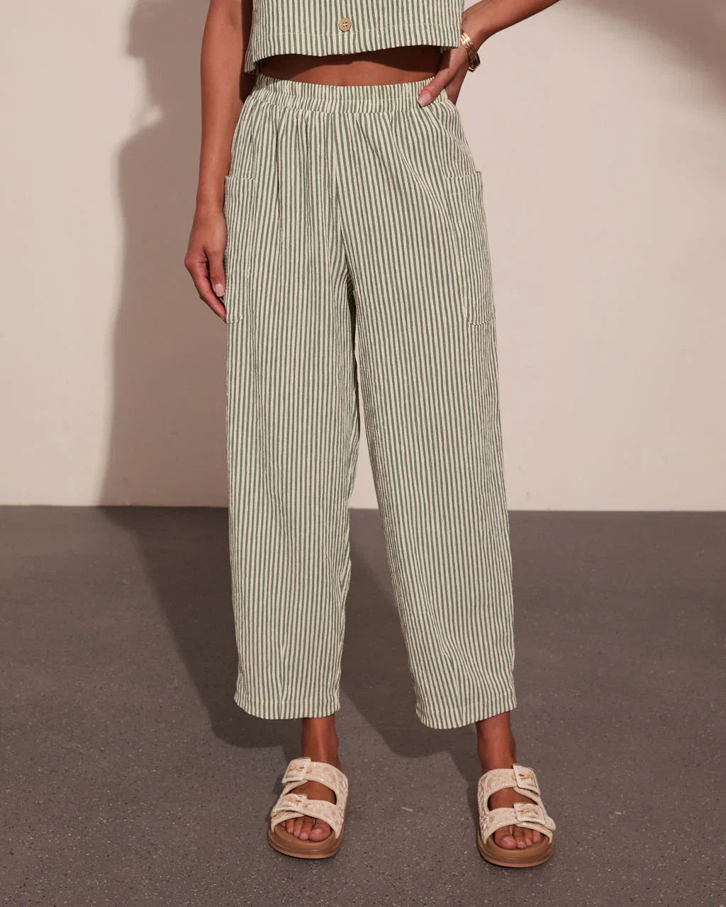 Dockside Days Striped Wide Leg Pants