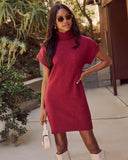 Roslie Shift Mini Sweater Dress