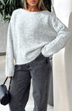 Softer Love Knit Sweater Grey Marle