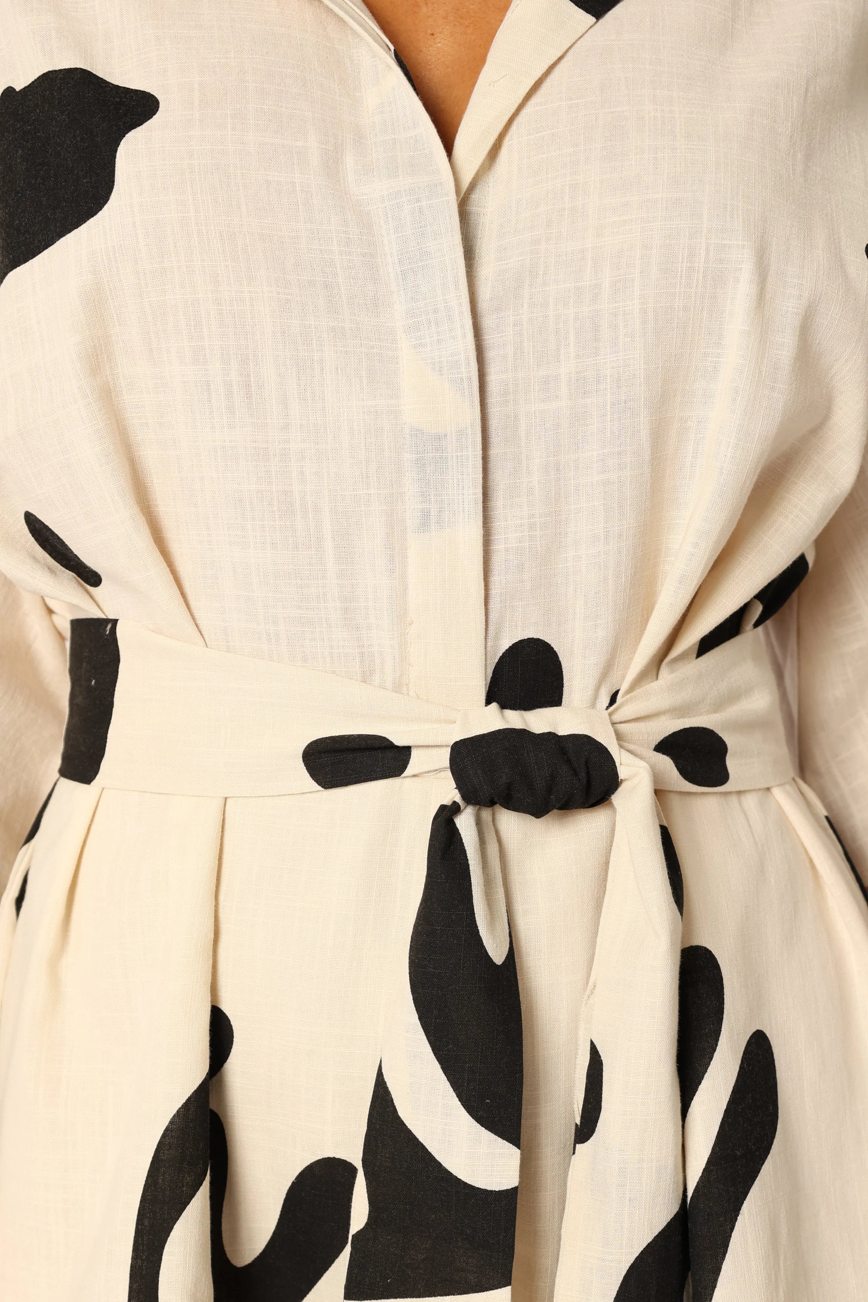 Kellie Romper Beige Black