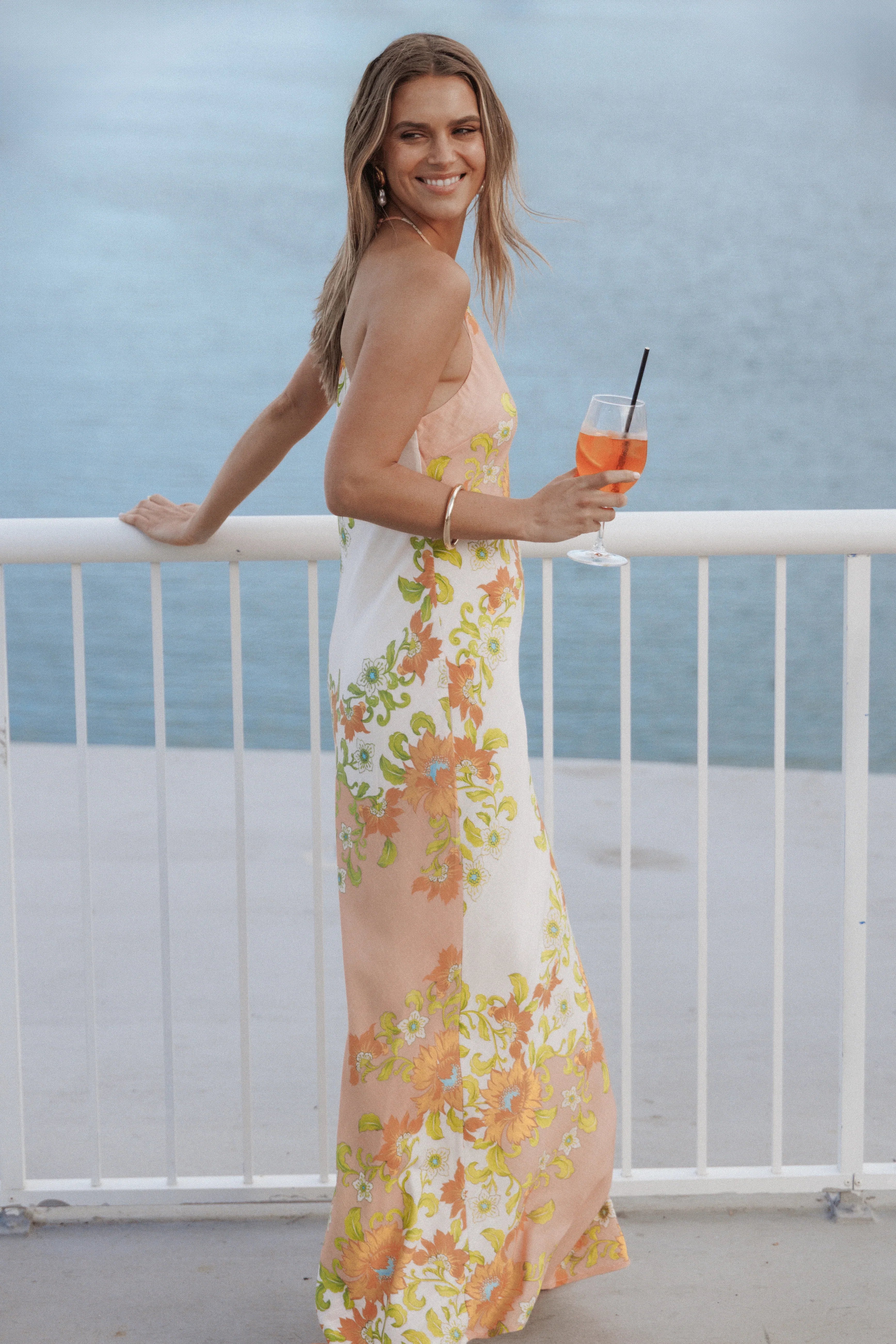 Haruki Maxi Dress Yellow Spring Floral