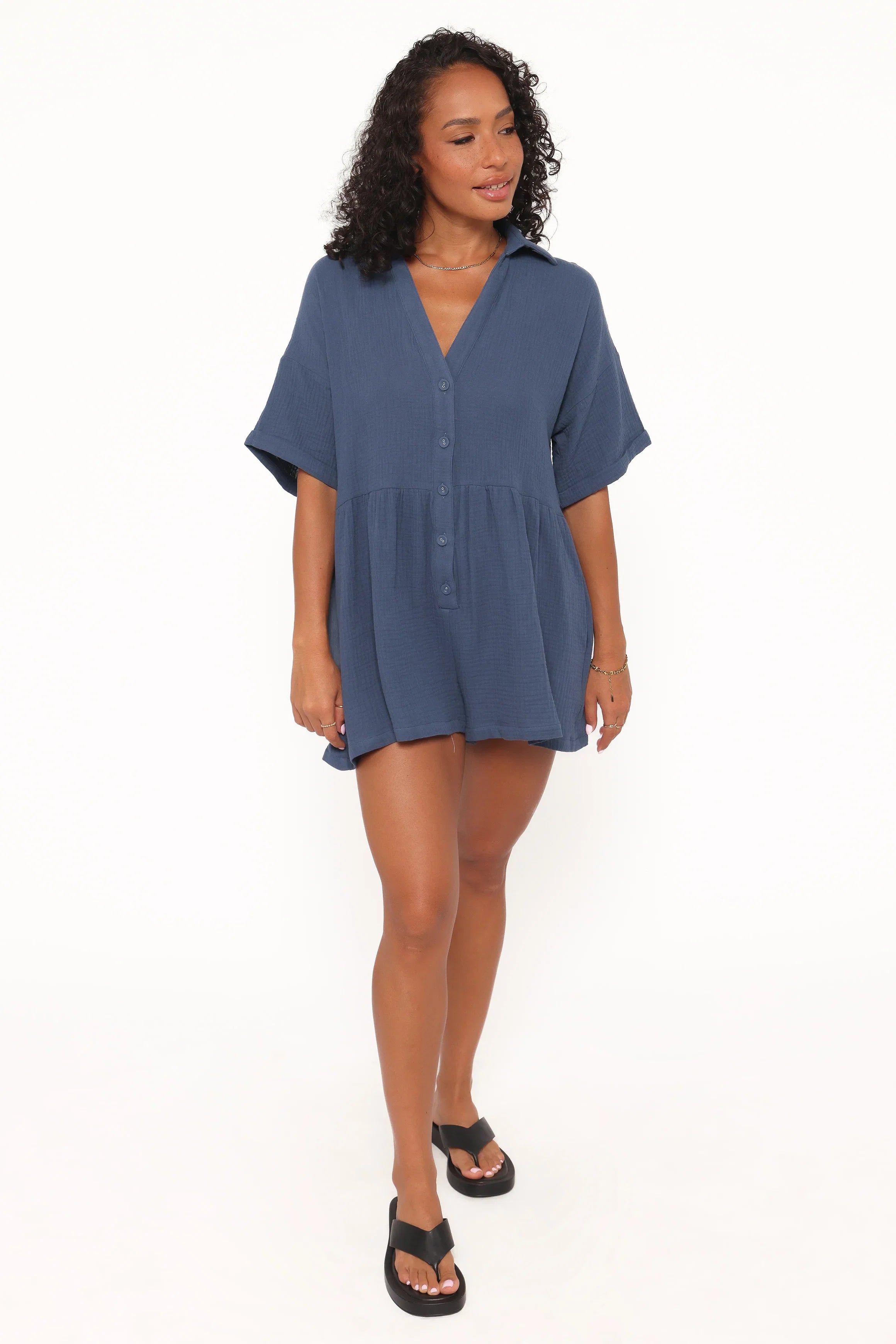 Winny Romper Denim Blue