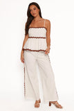 Mollymook Top White Tan