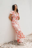 Ramsey Maxi Dress Red Floral