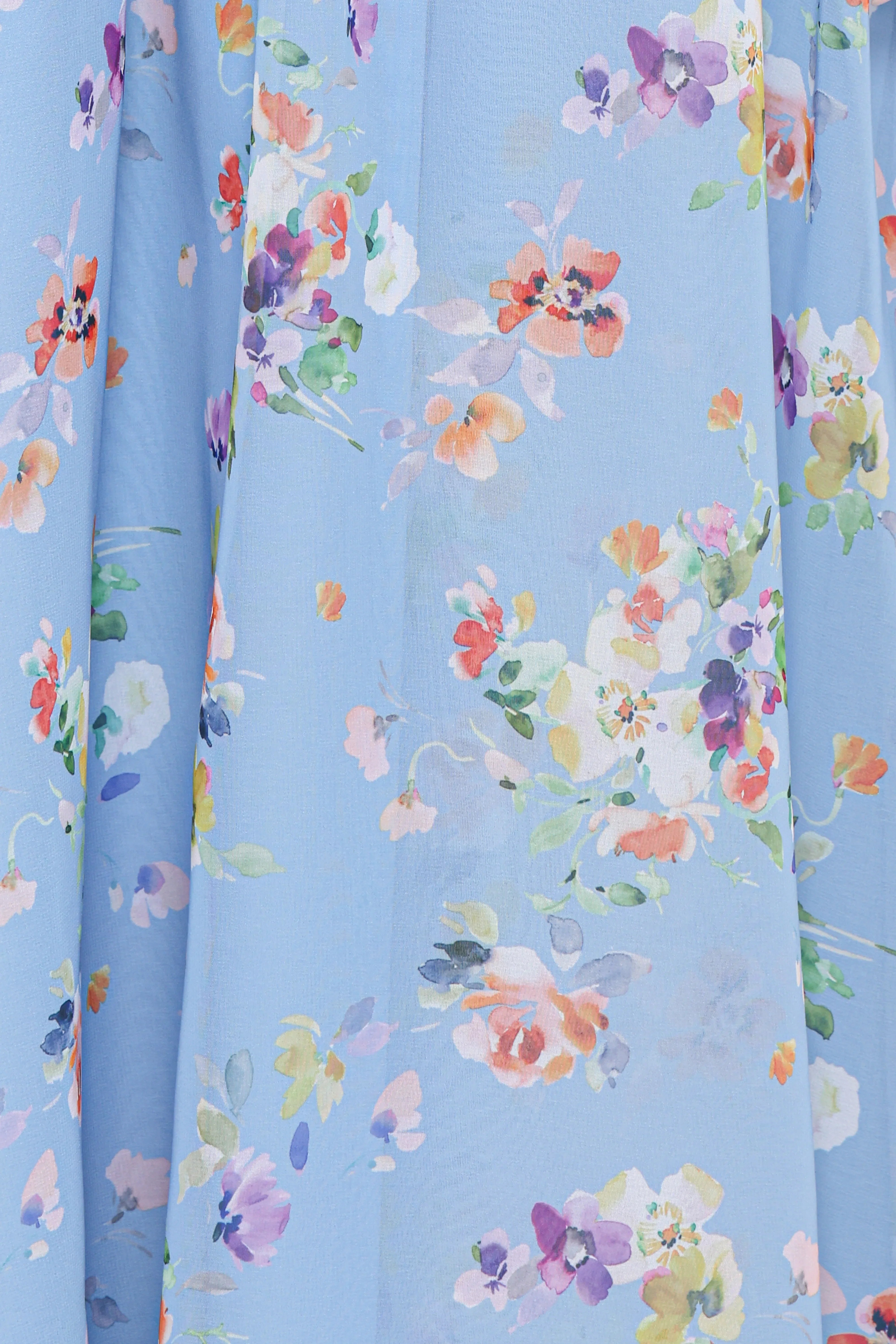 Codie Off Shoulder Maxi Dress Cornflower Blue Floral
