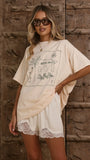Hotel Soleil Oversized Tee Beige