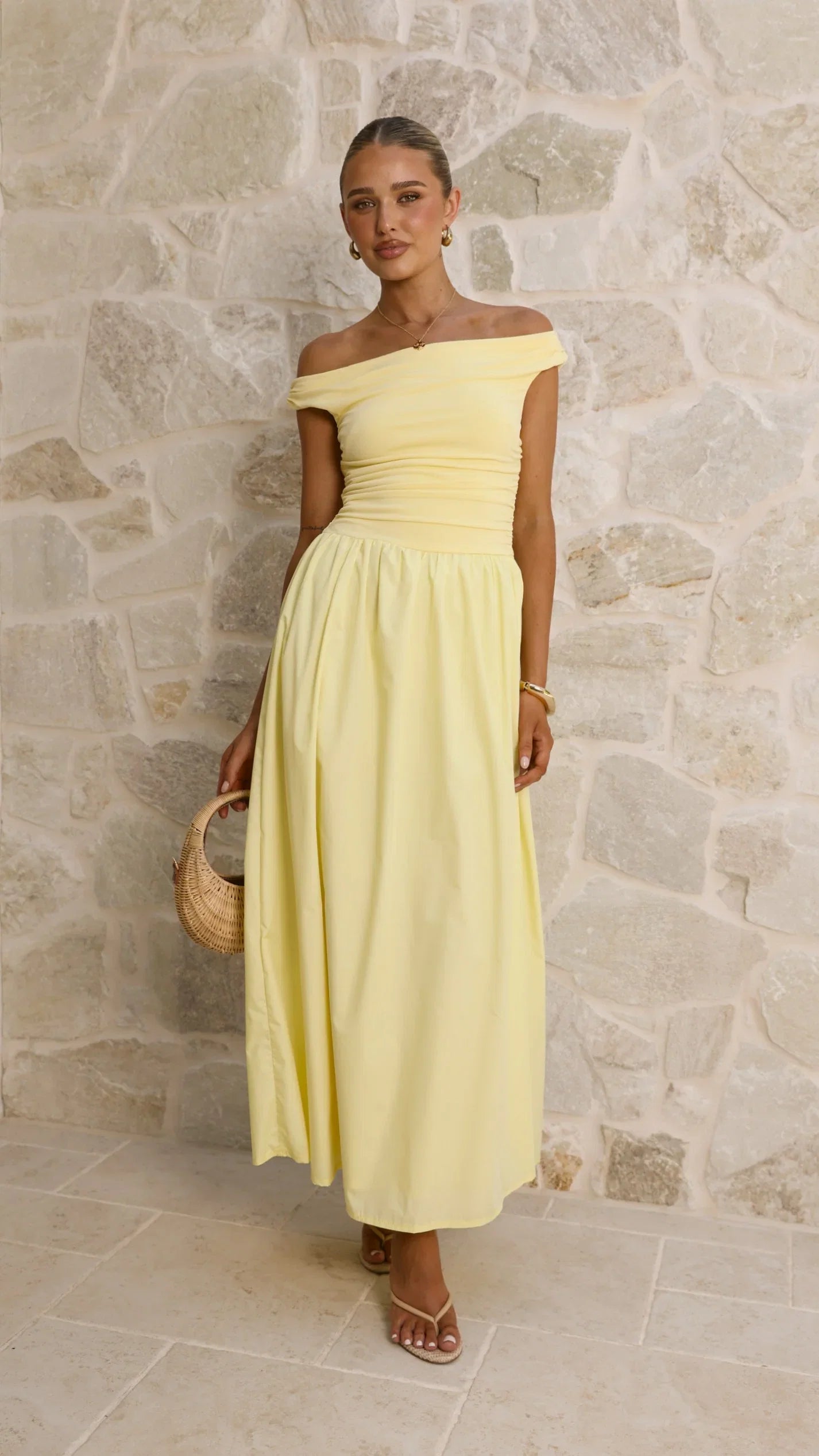 Immy Midi Dress Yellow