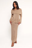Indya Off Shoulder Top Mocha