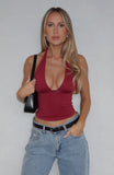 When Im With You Halter Top Wine