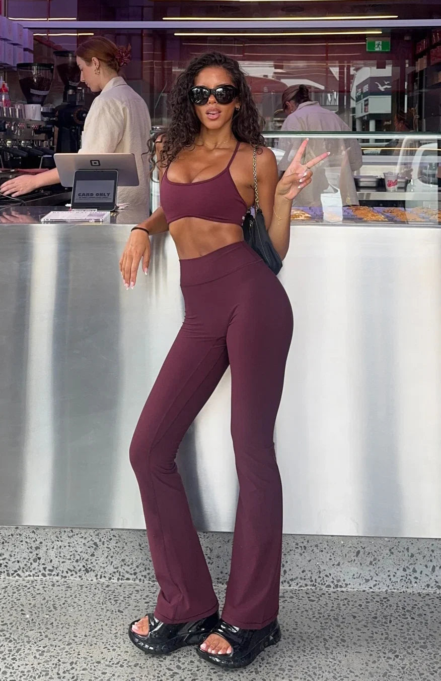 Movement Flare Leggings Merlot