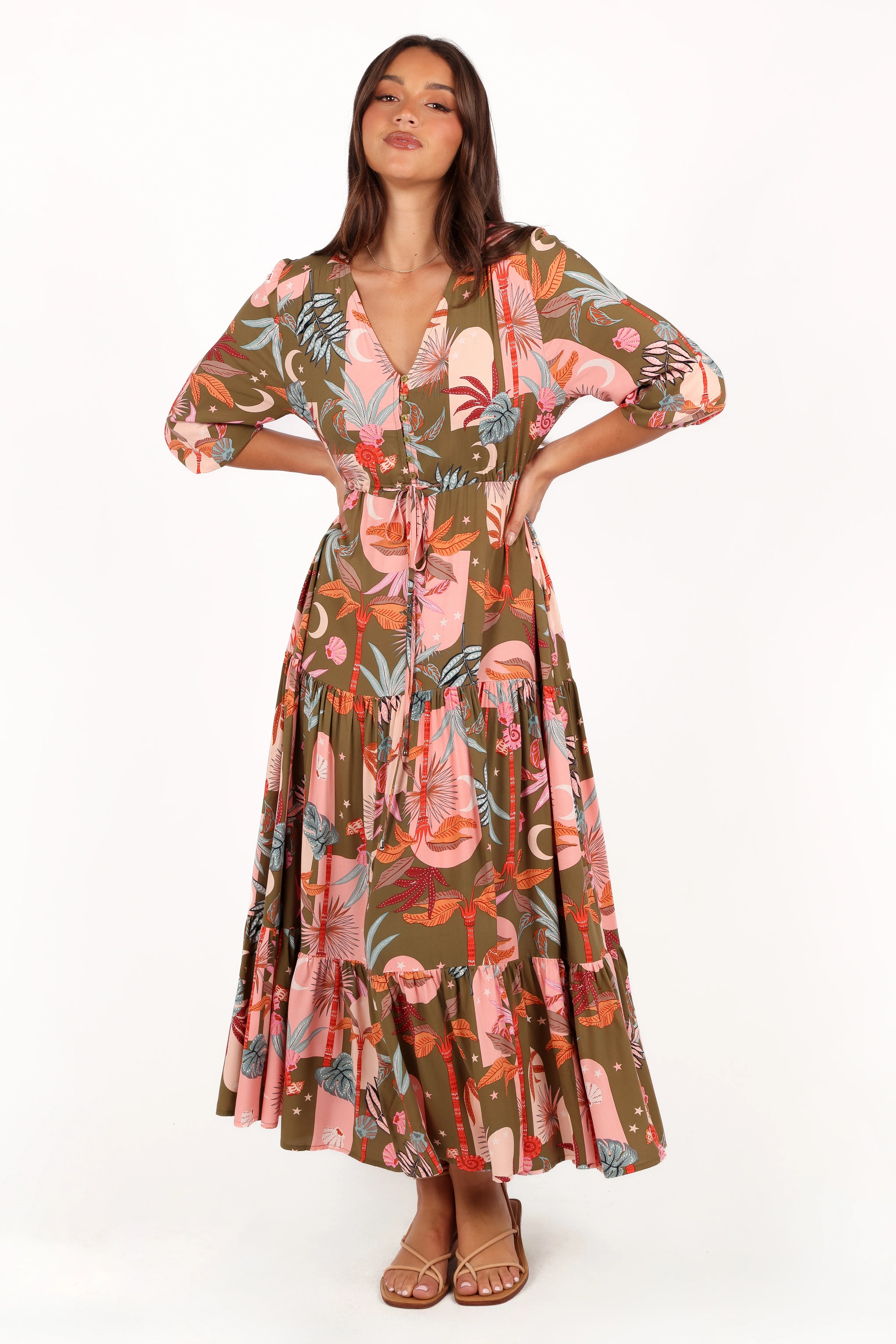 Kelda Dress Green Multi