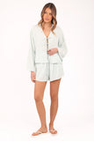 Flynn Short Set Green Blue Stripe