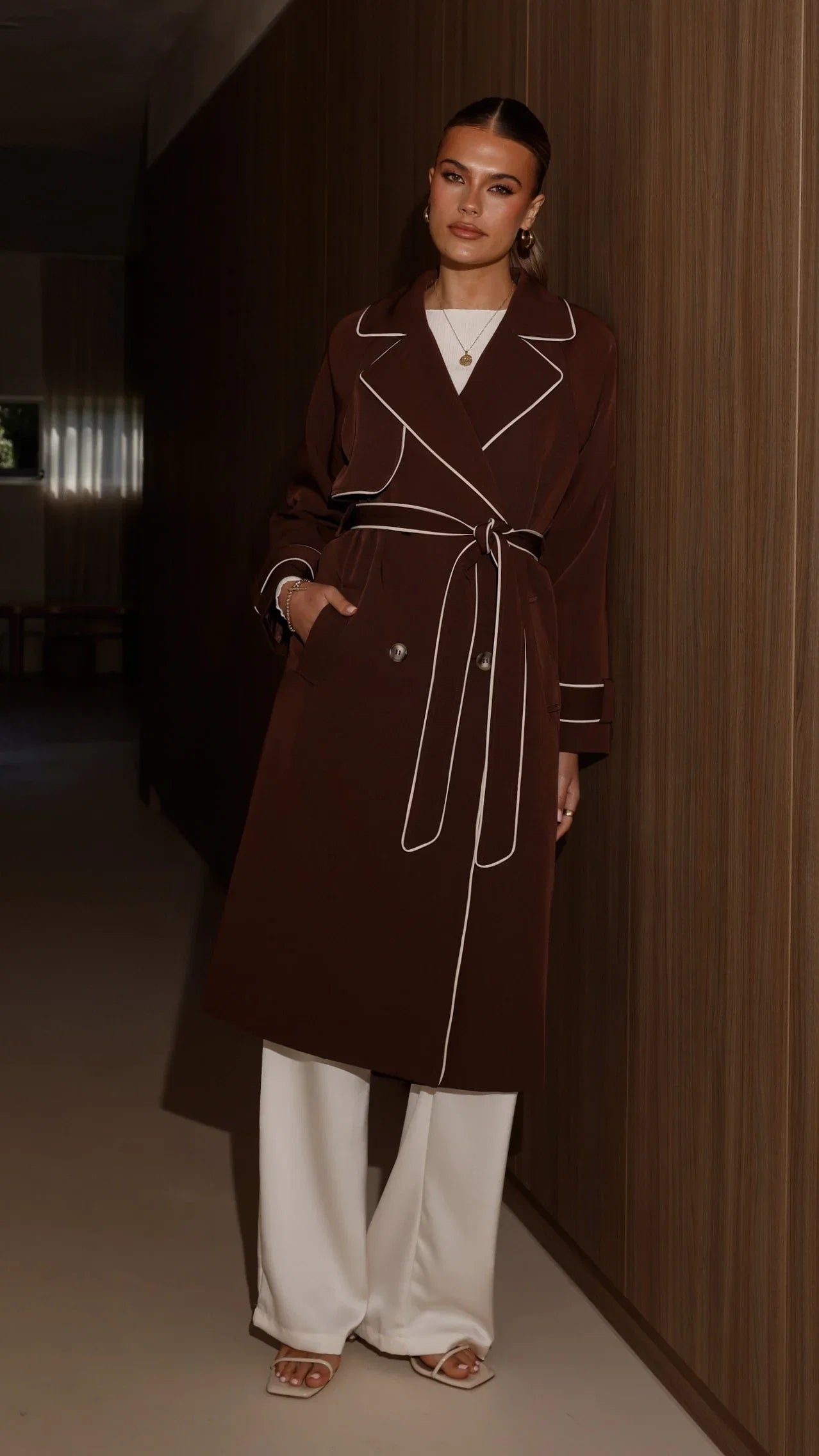 Blanca Trench Coat Espresso