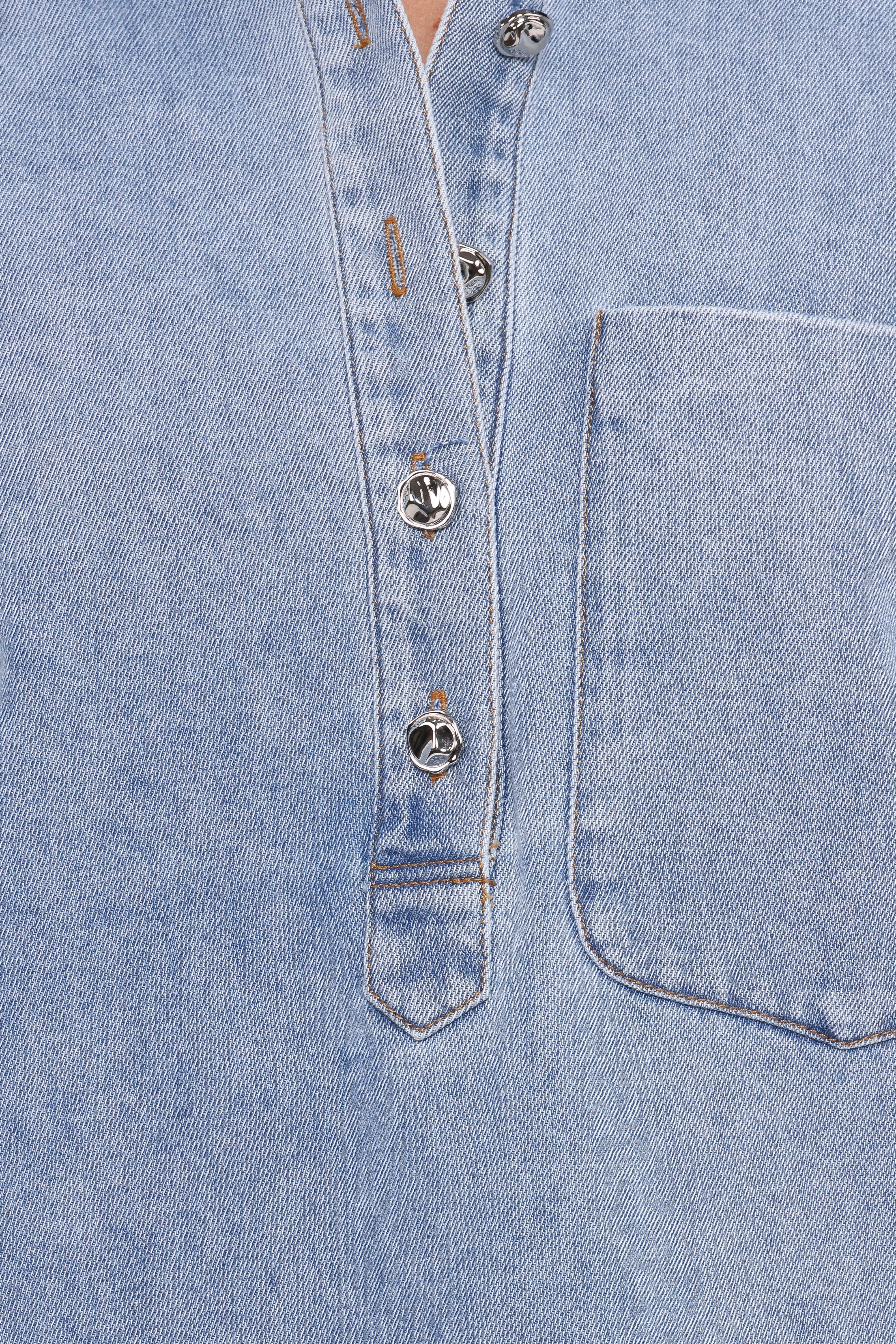 Celestia Denim Top Light Wash