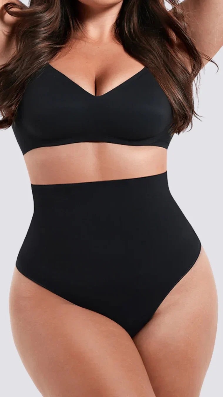 BZEZ Mid Fit Control Thong Onyx
