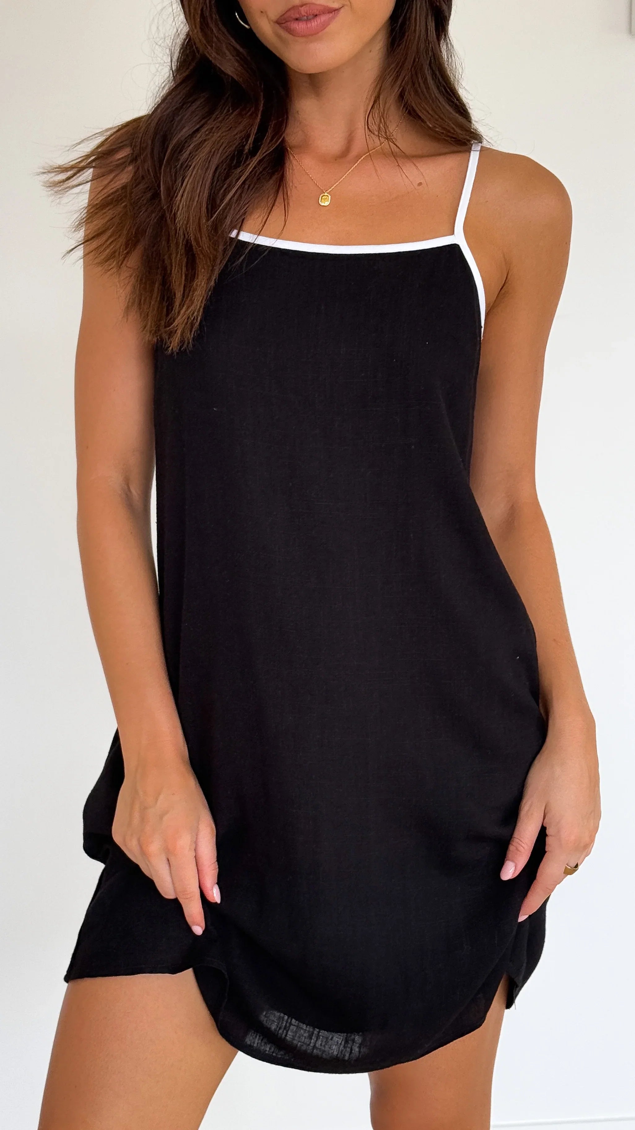 Libra Mini Dress Black White