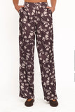Romola Pant Brown Cream Floral