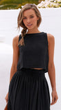 Persephone Crop Top Black