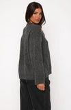 Flashback Knit Cardigan Charcoal