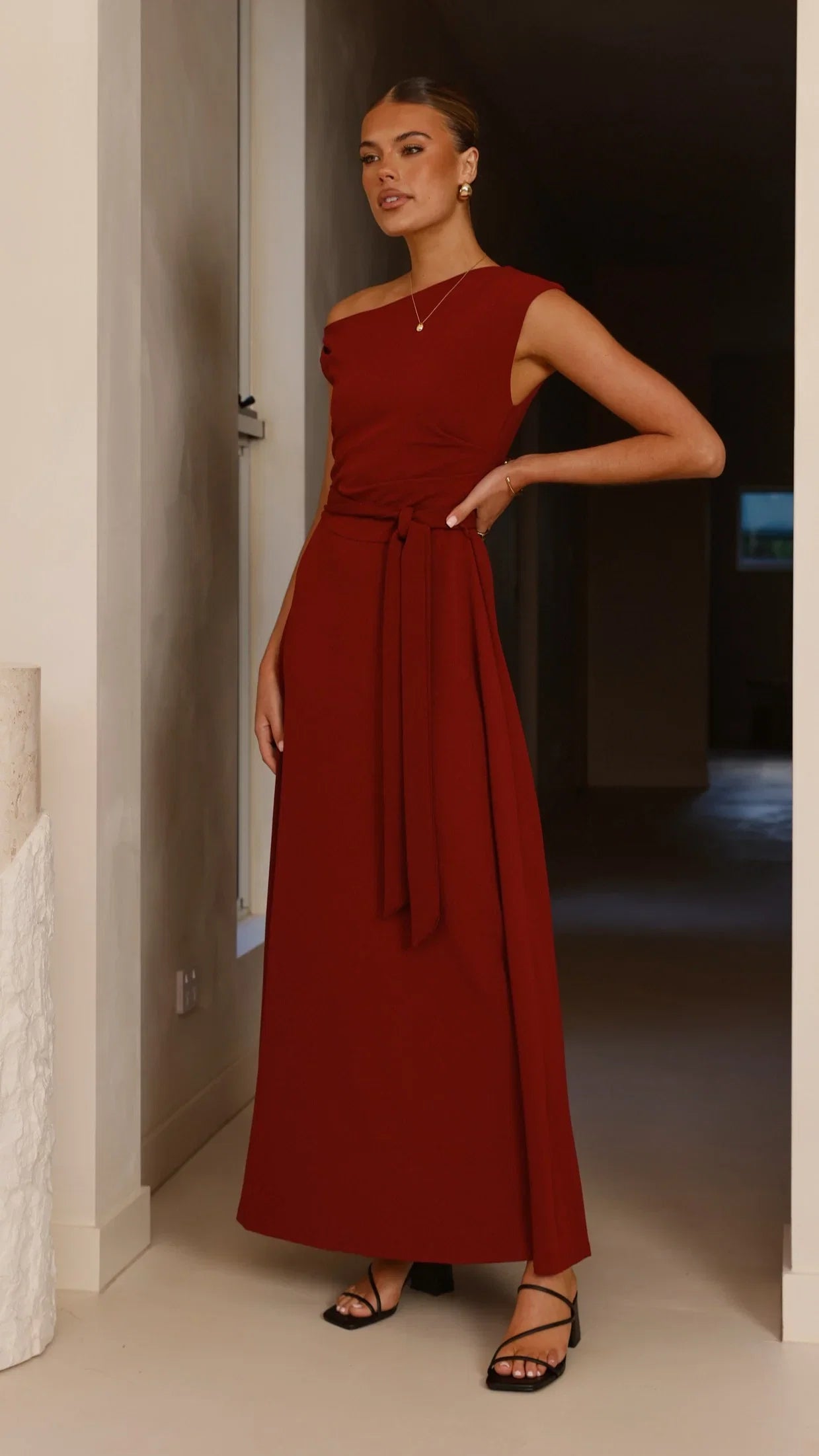 Gemma Maxi Dress Burgundy