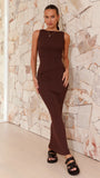 Isla Maxi Skirt Brown
