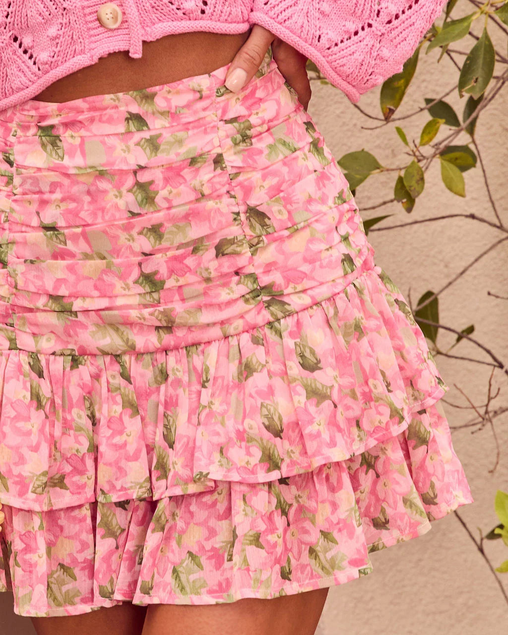 Radiant Day Tiered Mini Skirt