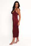 Safi Plisse Maxi Dress Wine