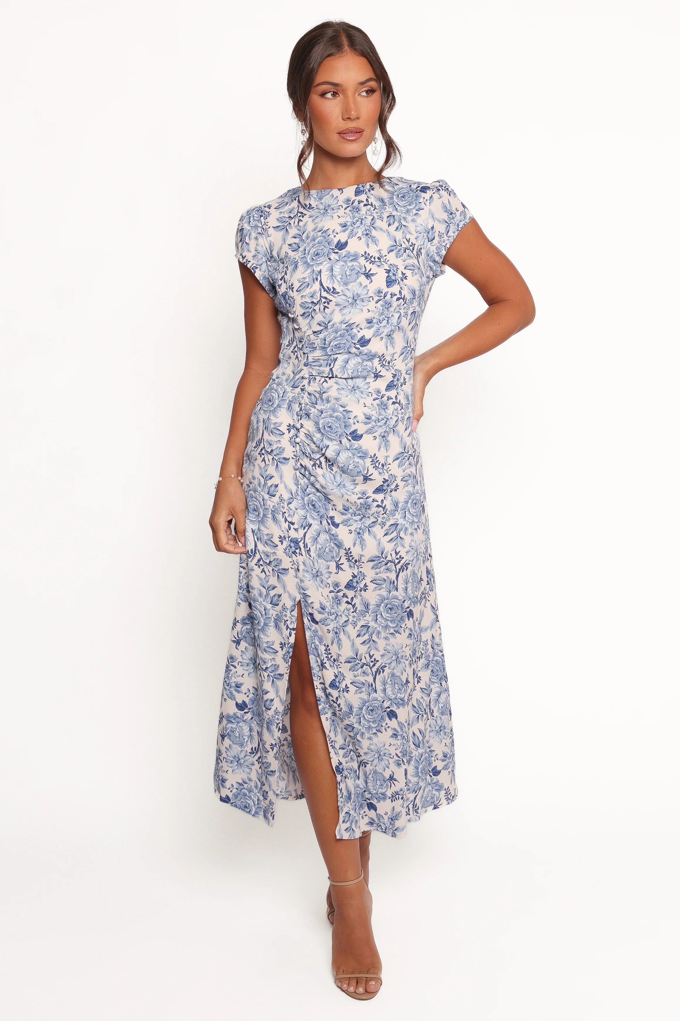Lisbeth Midi Dress Blue Floral