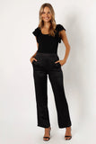 Novalee Satin Pant Black