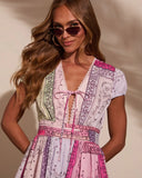 Spring Days Abstract Colorblock Mini Dress