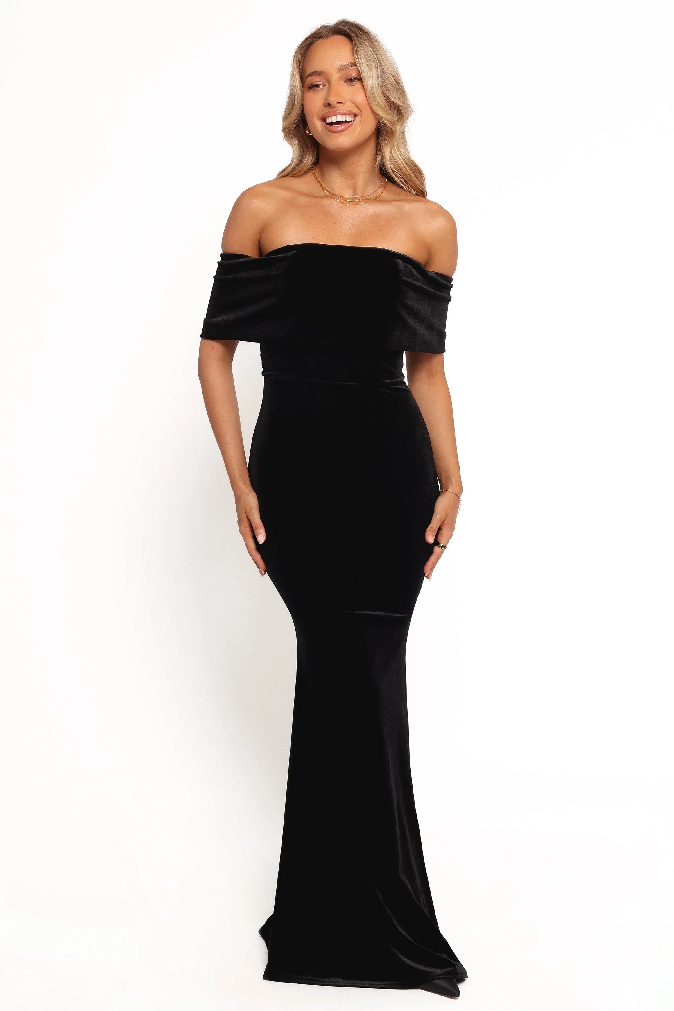 Adair Off Shoulder Maxi Dress Black