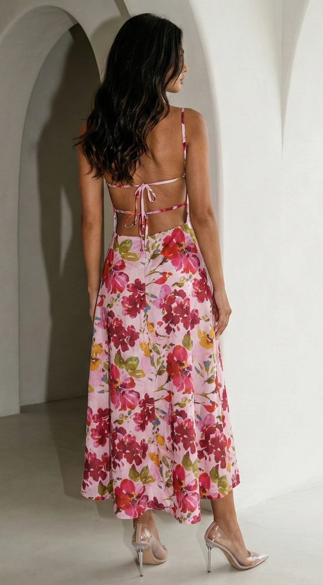 Floréa Bodice Floral Maxi Dress Pink