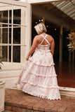 Lillee Tiered Maxi Dress Pink Floral