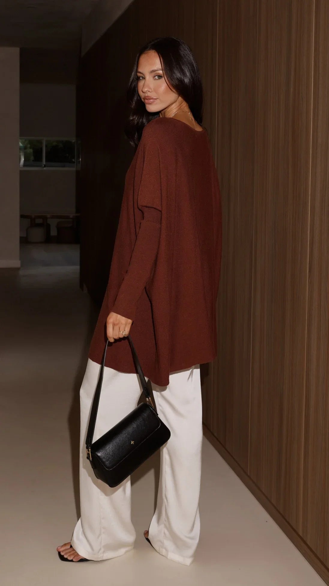 Amalia Knit Top Chocolate