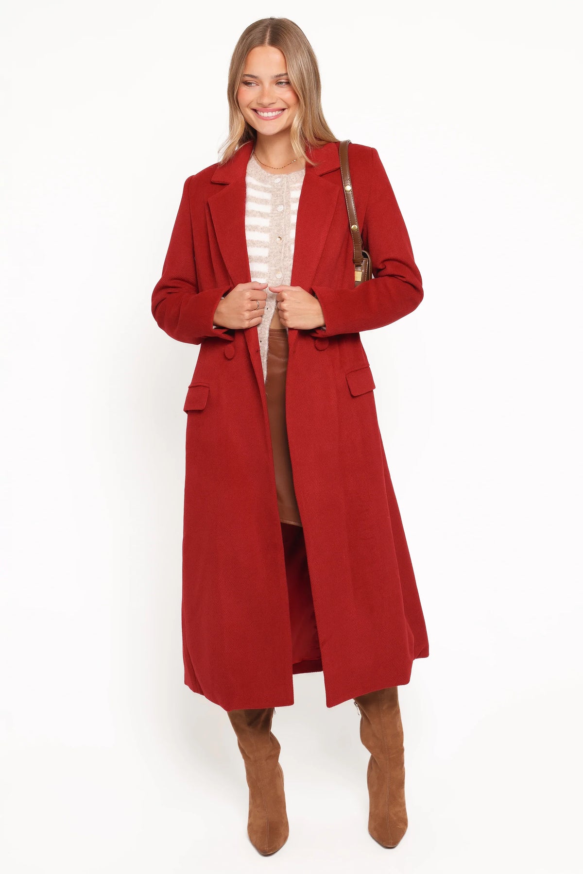 Jett Long Blazer Coat Red