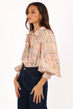 Floria Top Beige Floral