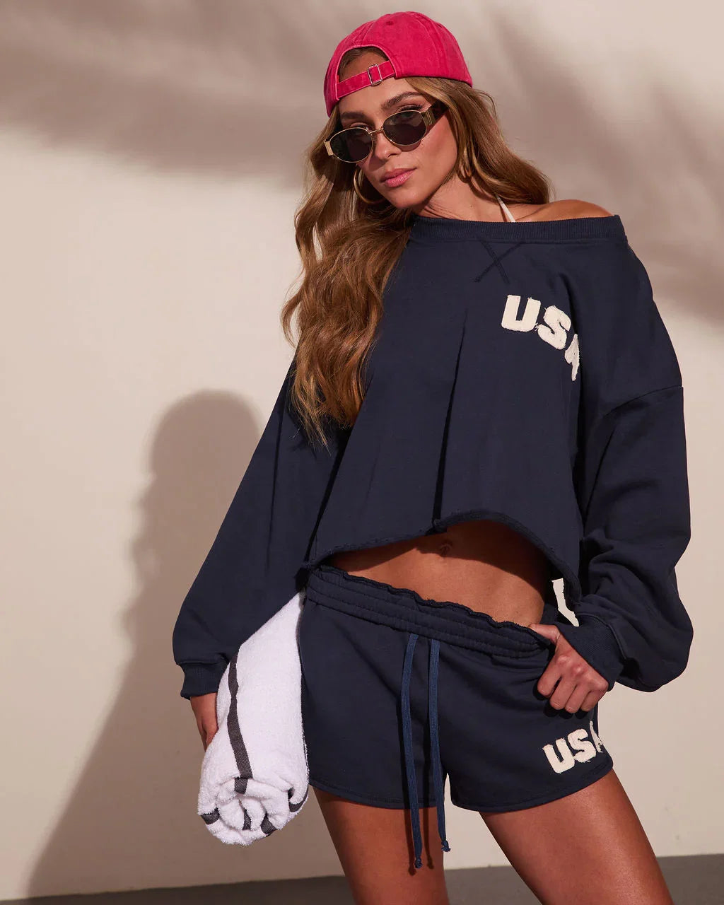 American Belle Relaxed USA Embroidered Top